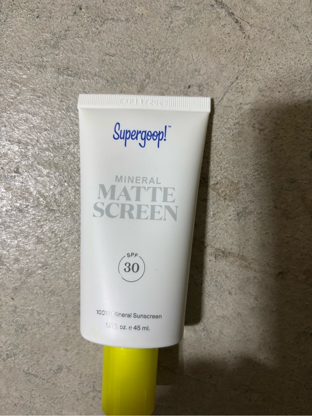 Supergoop! Mineral Matte Screen SPF 30 - White with Yellow Cap